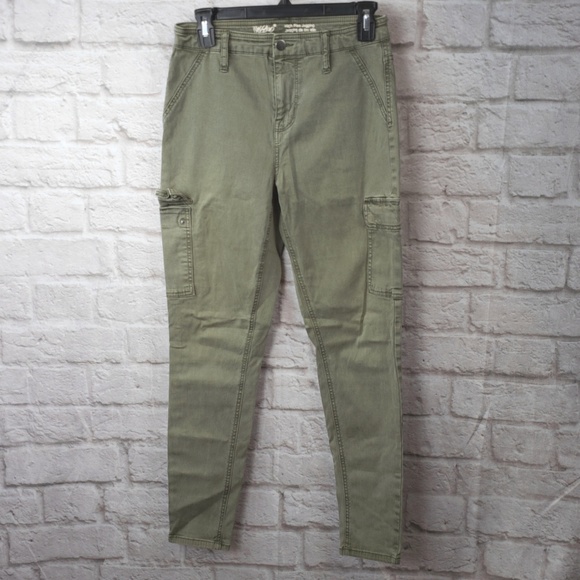 army green jeggings womens